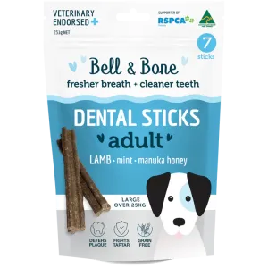Bell and Bone Dental Sticks Lamb Mint and Manuka Honey for Large Dogs 231g