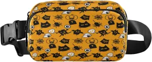 Boccsty Halloween Cat Ghost Monster Belt Bag for Women Men Fanny Pack Small Waist Pouch Crossbody Bags for Outdoor Hiking Running Travel