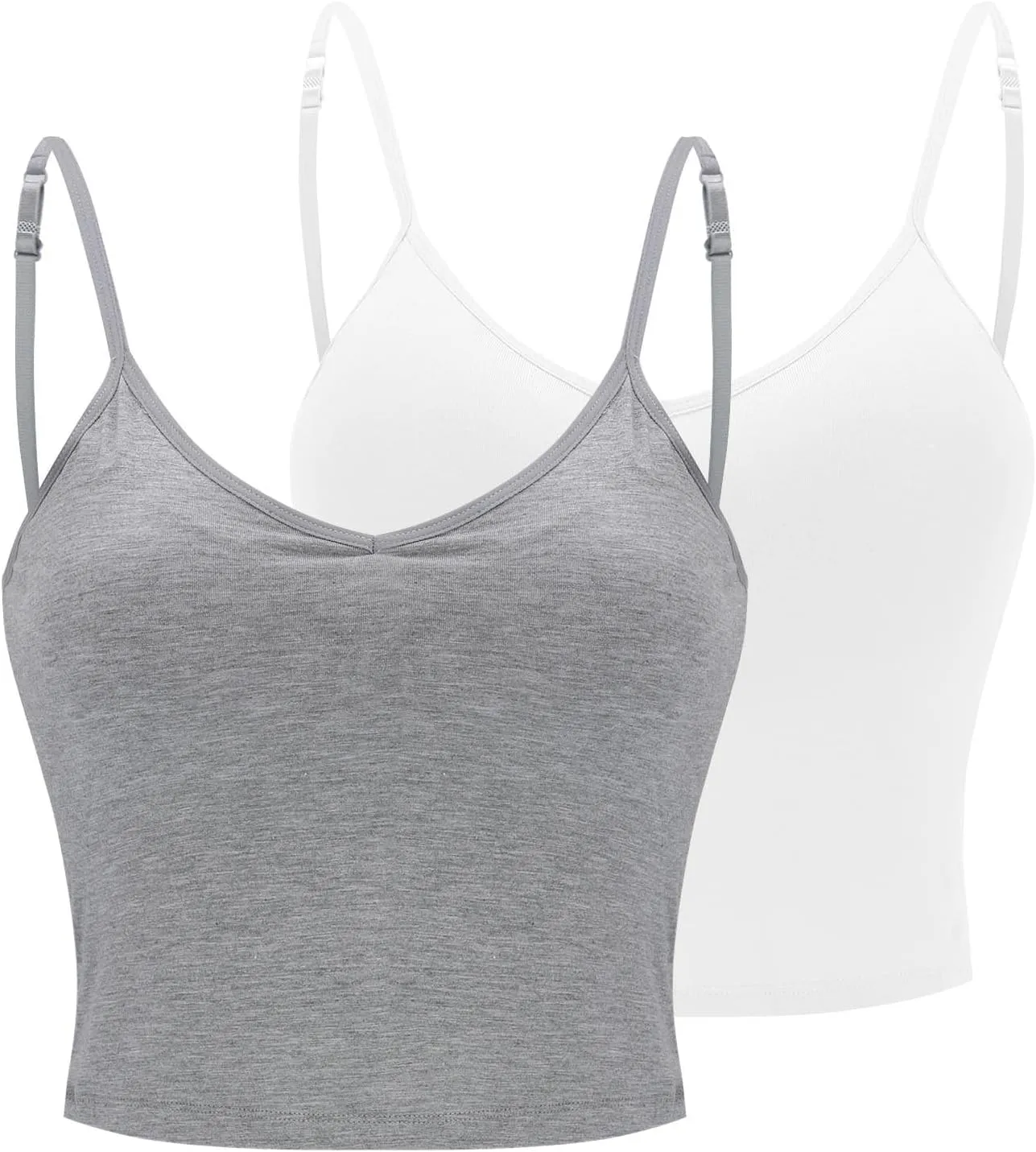 Built in Bra Tank Tops for Women Chest Pad Without Wearing Bra One Tank Top Yoga Camisole Tops Women Built in Bras