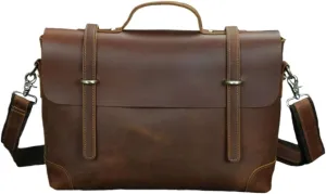 Business Handbags Briefcases Mens Carrying Cases Genuine Leather Laptop Bags Messenger Shoulder Bags