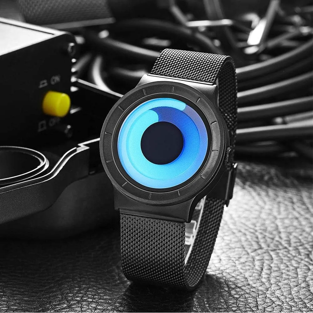 Business Watches Men Fashion Creative Original Design Watch Men Steel Mesh Men's Watch Clock Relogio Masculino Unique Wristwatch