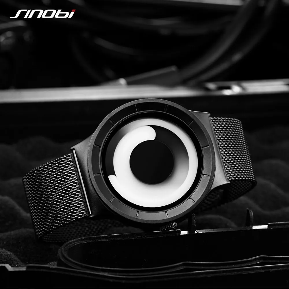 Business Watches Men Fashion Creative Original Design Watch Men Steel Mesh Men's Watch Clock Relogio Masculino Unique Wristwatch