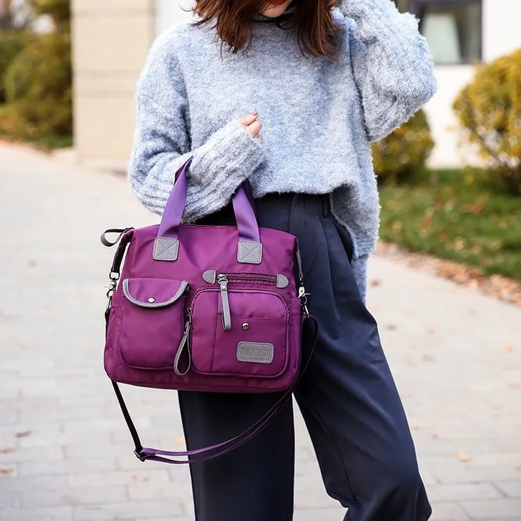 Caroline  Groe Kapazitt Mehrfachtaschen Schultertasche aus Nylon, wasserdichte Handtaschen fr Frauen, lssige Pendel-Nachrichtentaschen