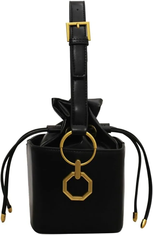 Casual Bucket Bag Trendy Crossbody Bags For Women Vegan Leather Handbags Elegant Clutch Purses Womens Evening Bag