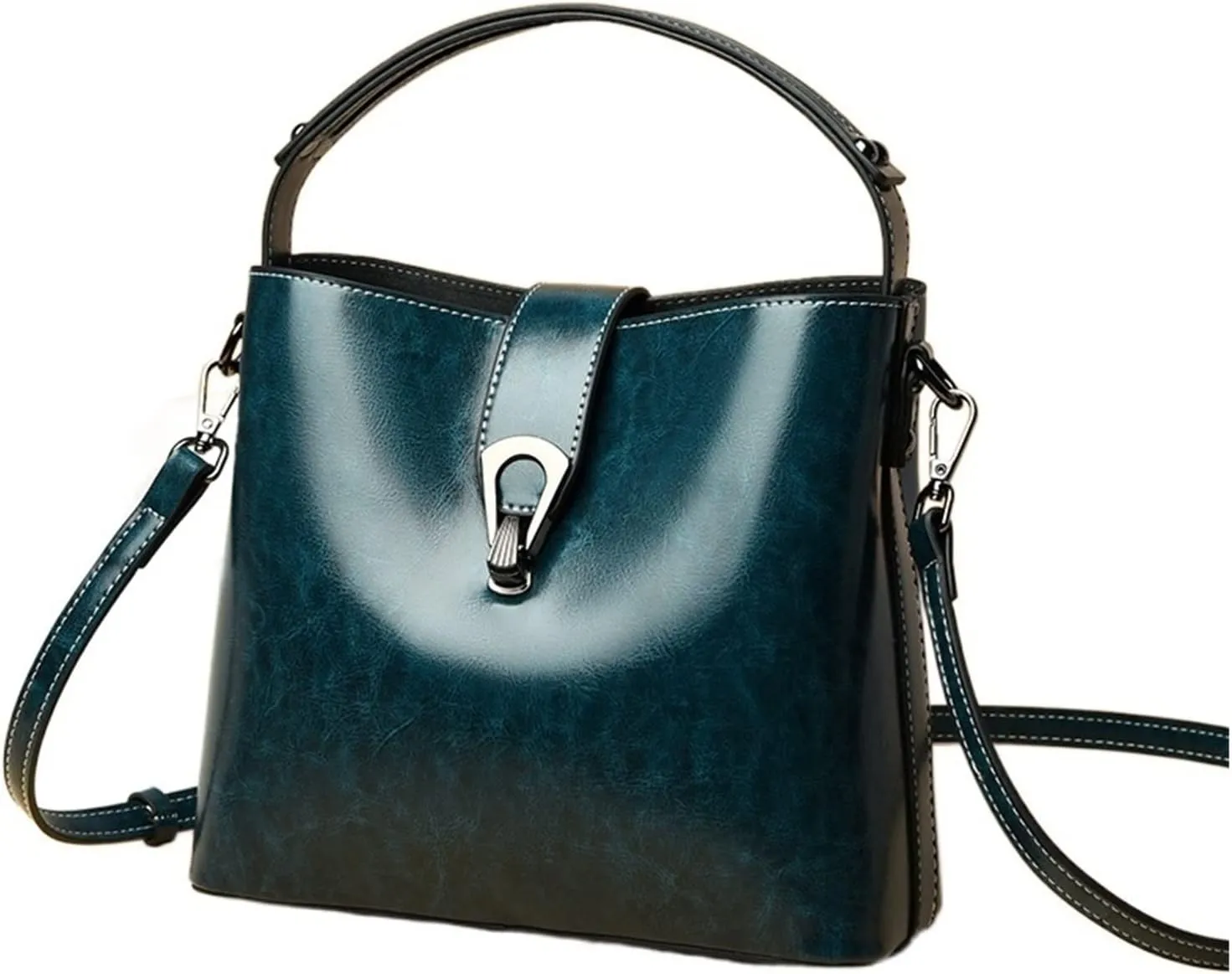 Casual Handbag Leather Shoulder Bags For Women Luxury Ladies Bucket Crossbody Bag Female Tote Bag