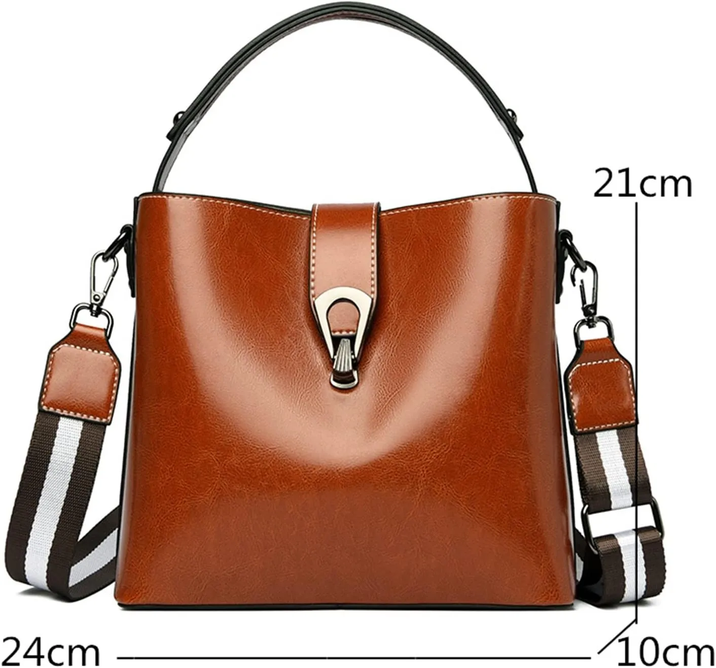 Casual Handbag Leather Shoulder Bags For Women Luxury Ladies Bucket Crossbody Bag Female Tote Bag