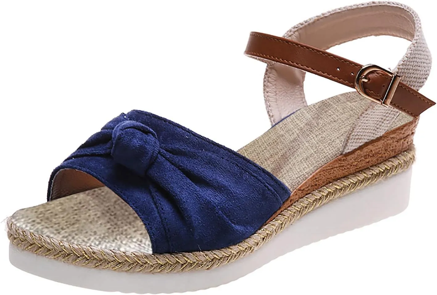 Cathalem Summer Sandals for Women 2024 Casual Open Toe Strappy Wedge Sandals Summer Dressy Beach Womens Sandals