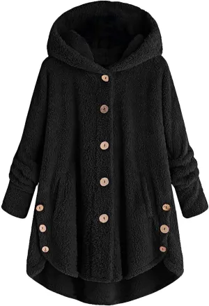 Ceboyel Women Teddy Sweatshirt Jacket Fleece Sweater Hoodies Fuzzy Sherpa Cute Pullover Tops Warm Fall Winter Clothing
