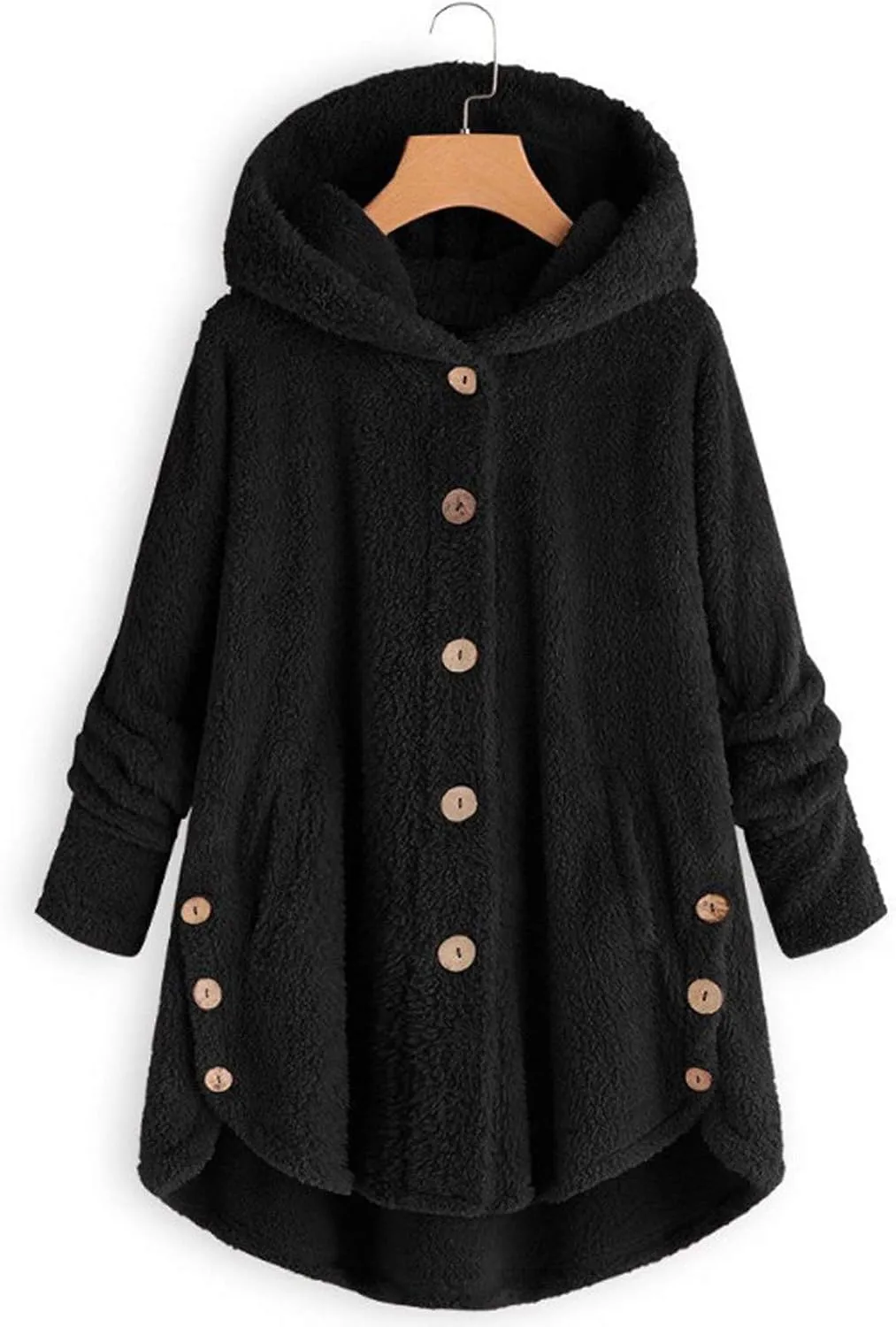 Ceboyel Women Teddy Sweatshirt Jacket Fleece Sweater Hoodies Fuzzy Sherpa Cute Pullover Tops Warm Fall Winter Clothing