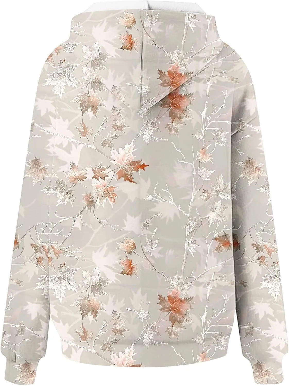Ceboyel Womens Camo Oversized Hoodies Maple Leaf Hooded Sweatshirt Trendy Cute Hoodie Teen Girls Fashion Clothing 2024