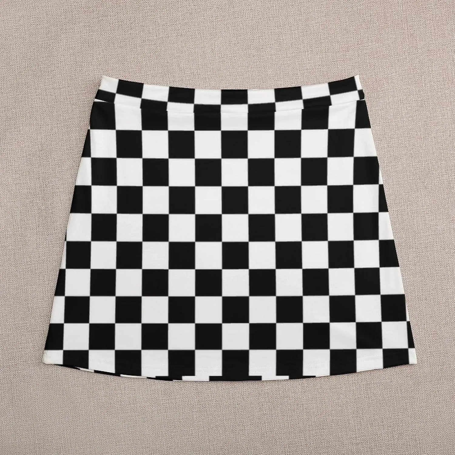 Checkered Print Short Bottoms Women Short Skirt High Waisted Stretchy Athletic Skorts Business Casual Sexy Minis