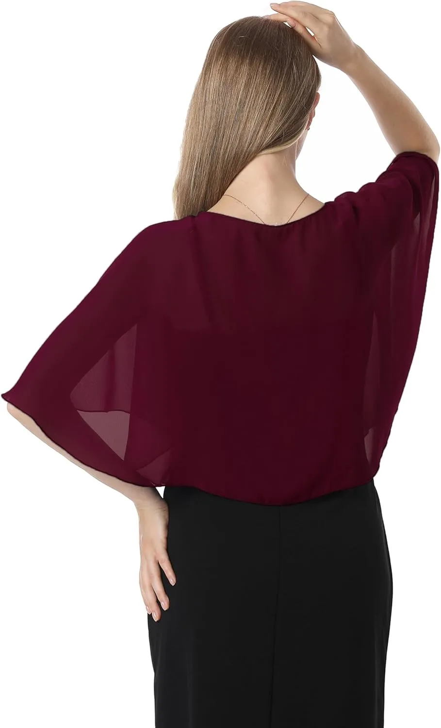 Chiffon Capelet Soft capes Shawls and Wraps for Evening Dress Wedding Cape 1920s shawl accessories for women flapper Cover Up