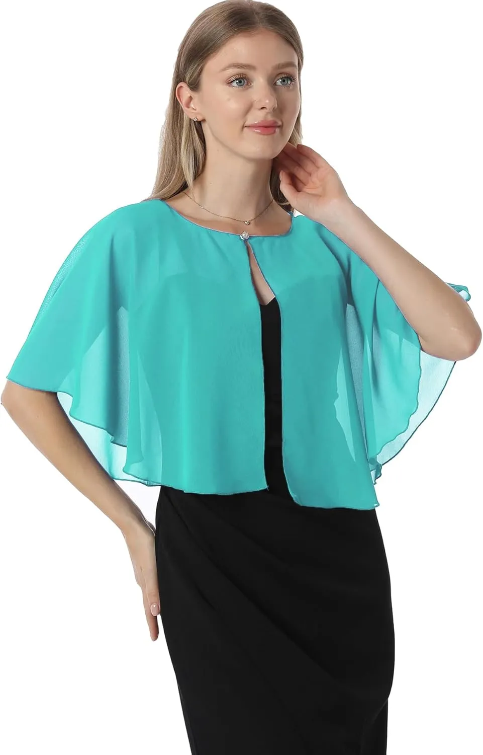 Chiffon Capelet Soft capes Shawls and Wraps for Evening Dress Wedding Cape 1920s shawl accessories for women flapper Cover Up