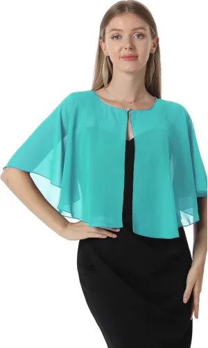 Chiffon Capelet Soft capes Shawls and Wraps for Evening Dress Wedding Cape 1920s shawl accessories for women flapper Cover Up