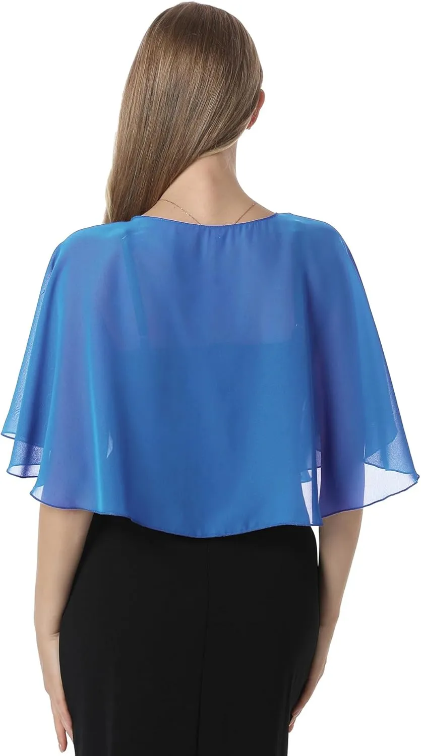 Chiffon Capelet Soft capes Shawls and Wraps for Evening Dress Wedding Cape 1920s shawl accessories for women flapper Cover Up