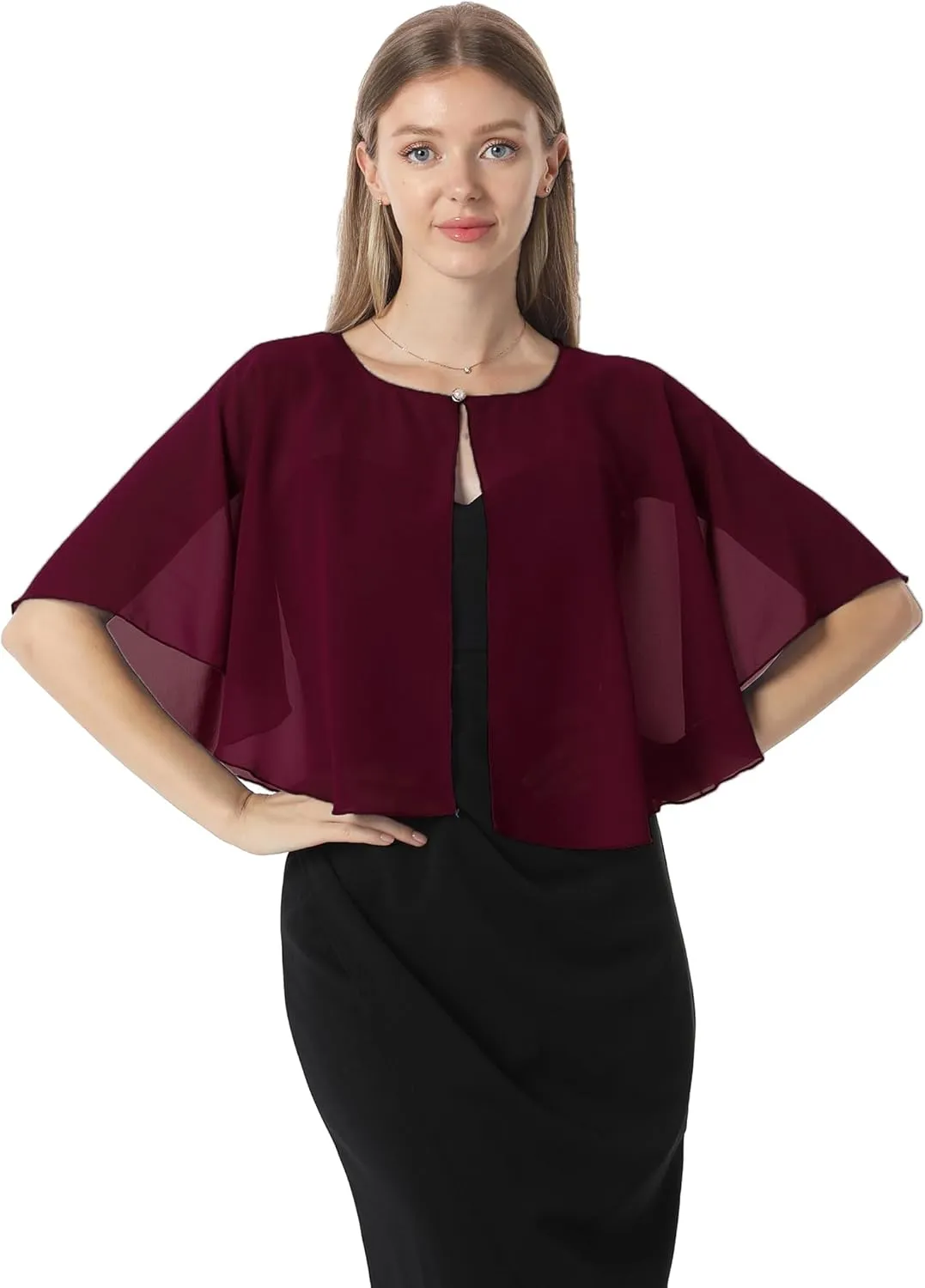 Chiffon Capelet Soft capes Shawls and Wraps for Evening Dress Wedding Cape 1920s shawl accessories for women flapper Cover Up