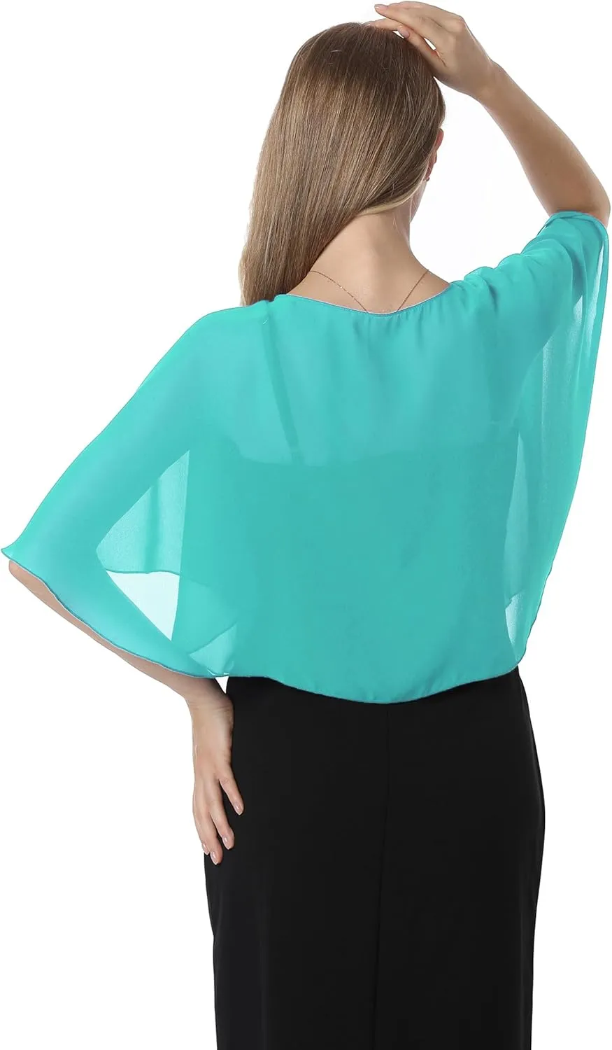 Chiffon Capelet Soft capes Shawls and Wraps for Evening Dress Wedding Cape 1920s shawl accessories for women flapper Cover Up