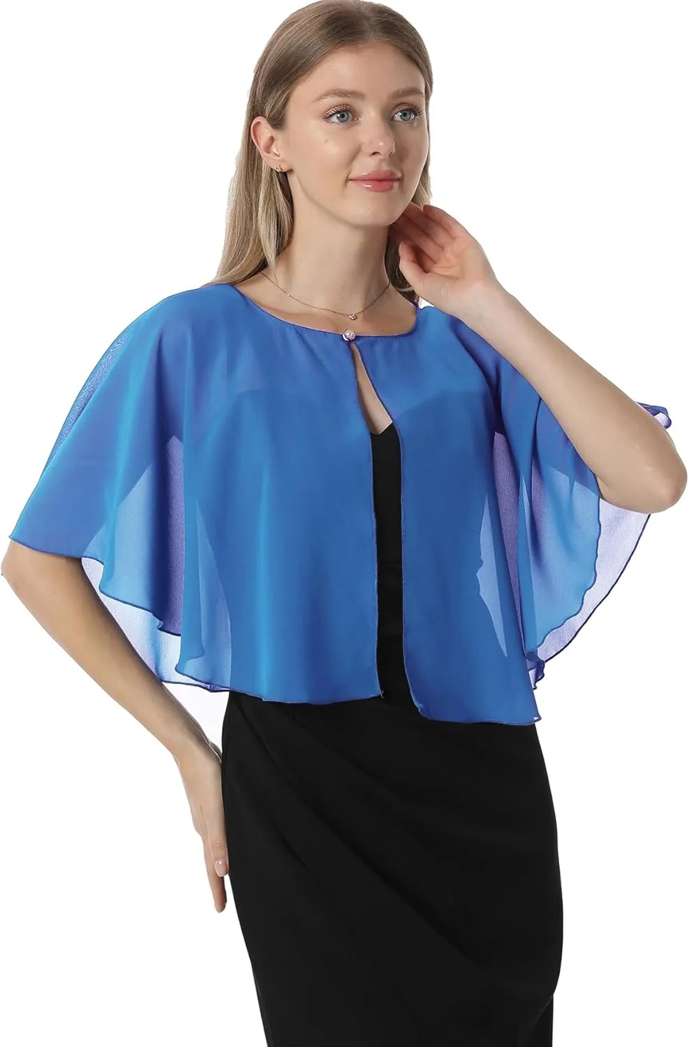 Chiffon Capelet Soft capes Shawls and Wraps for Evening Dress Wedding Cape 1920s shawl accessories for women flapper Cover Up