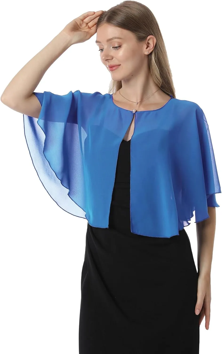 Chiffon Capelet Soft capes Shawls and Wraps for Evening Dress Wedding Cape 1920s shawl accessories for women flapper Cover Up
