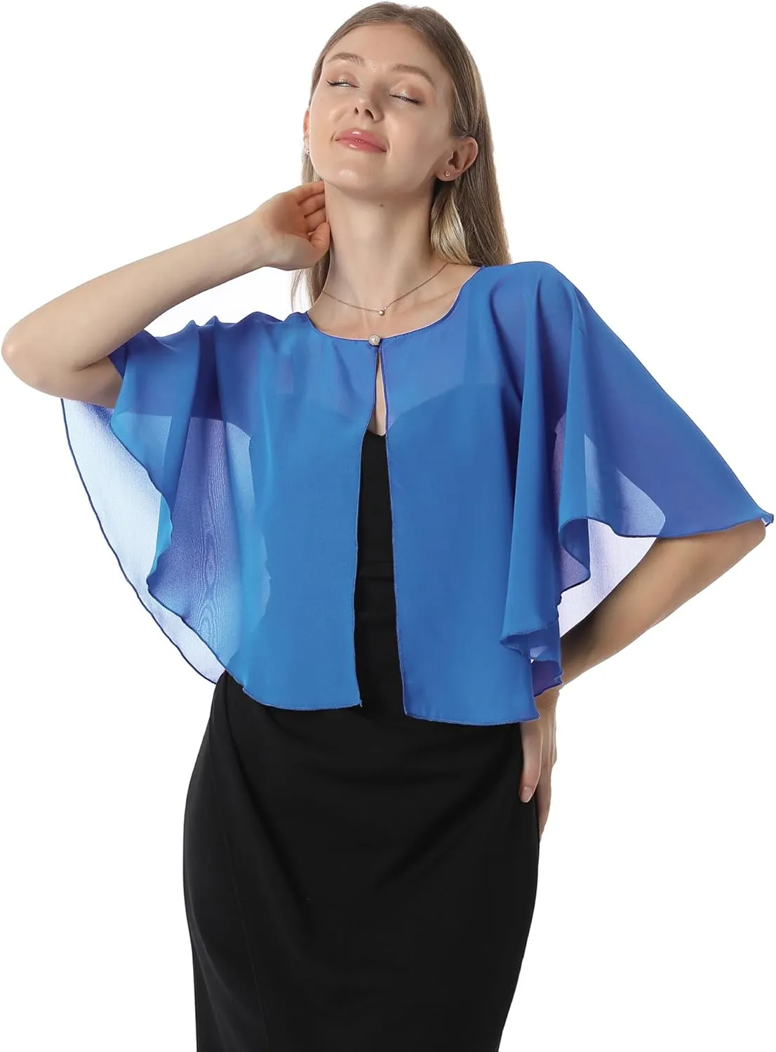 Chiffon Capelet Soft capes Shawls and Wraps for Evening Dress Wedding Cape 1920s shawl accessories for women flapper Cover Up