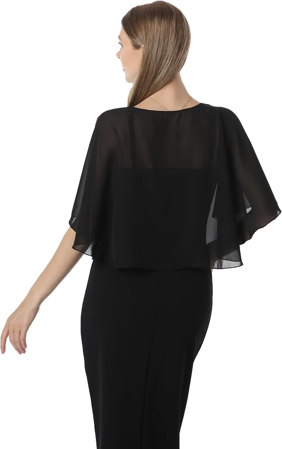Chiffon Capelet Soft capes Shawls and Wraps for Evening Dress Wedding Cape 1920s shawl accessories for women flapper Cover Up
