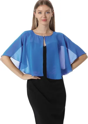 Chiffon Capelet Soft capes Shawls and Wraps for Evening Dress Wedding Cape 1920s shawl accessories for women flapper Cover Up