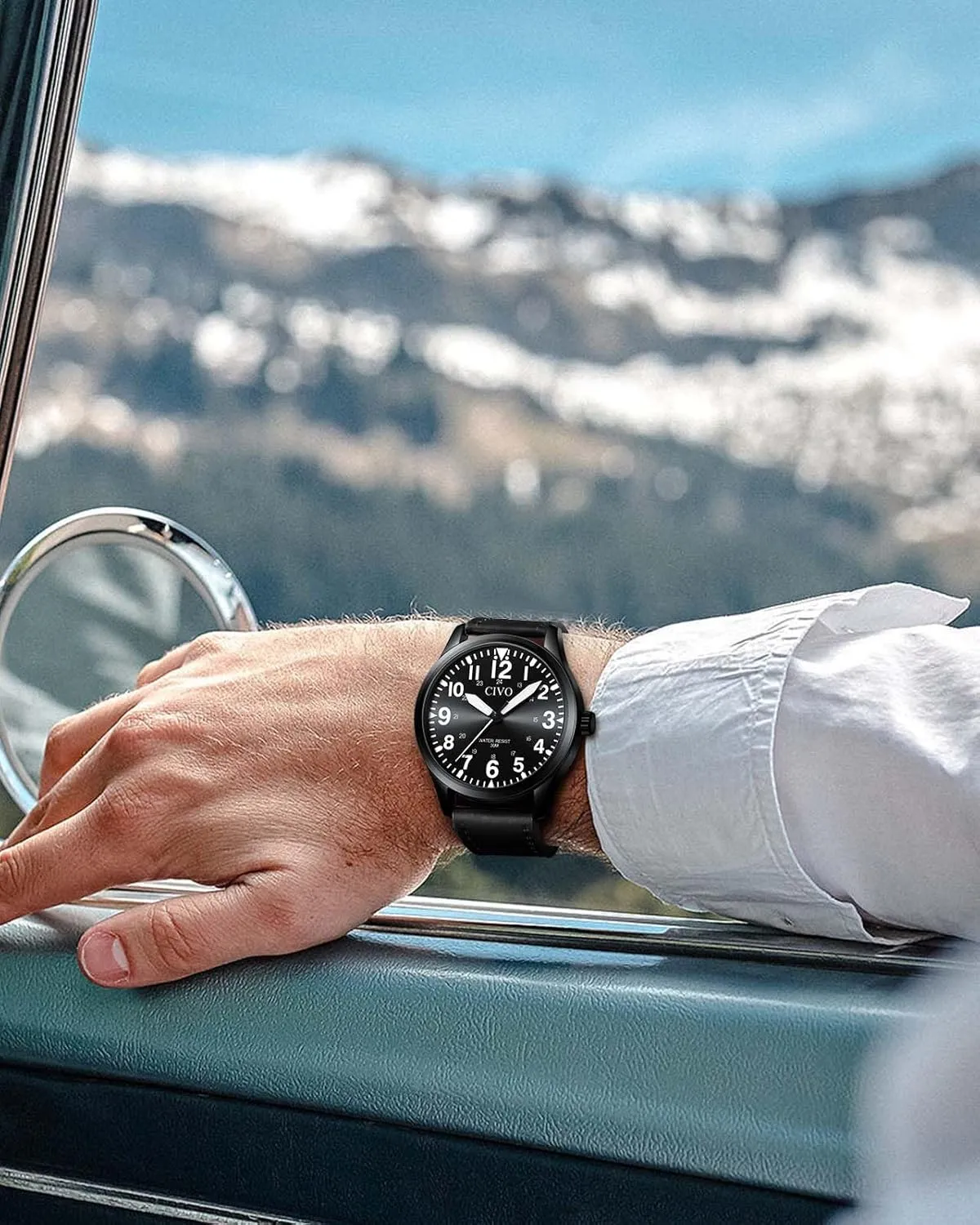 CIVO Military Watch for Men Waterproof: Analog Mens Watches Classic- Field Wrist Watches for Man