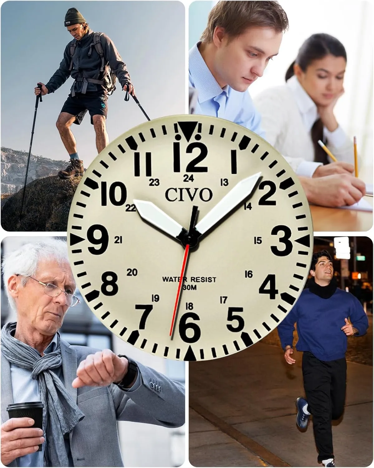 CIVO Military Watch for Men Waterproof: Analog Mens Watches Classic- Field Wrist Watches for Man