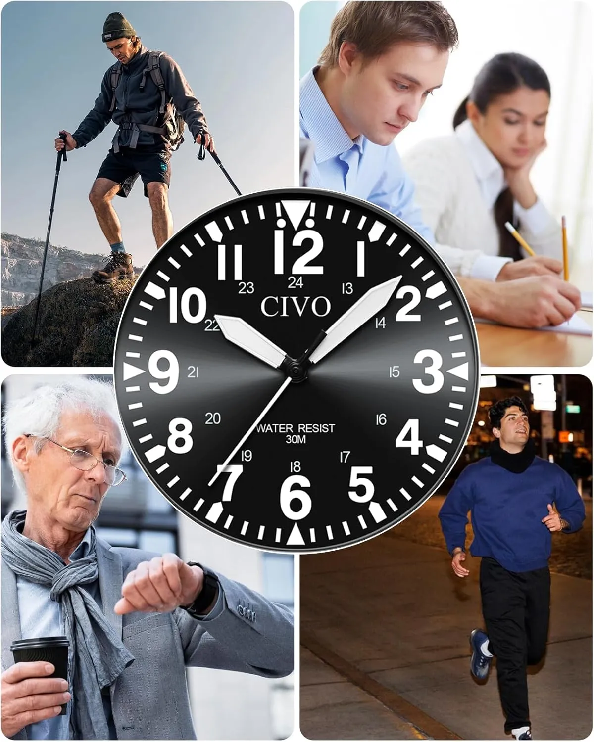 CIVO Military Watch for Men Waterproof: Analog Mens Watches Classic- Field Wrist Watches for Man