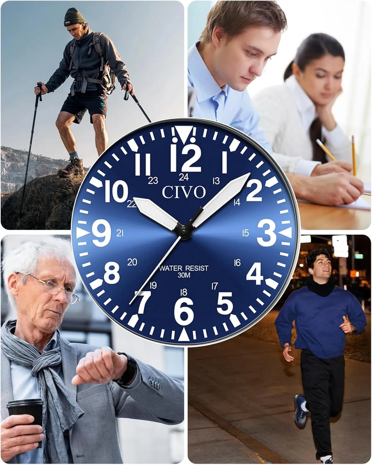 CIVO Military Watch for Men Waterproof: Analog Mens Watches Classic- Field Wrist Watches for Man
