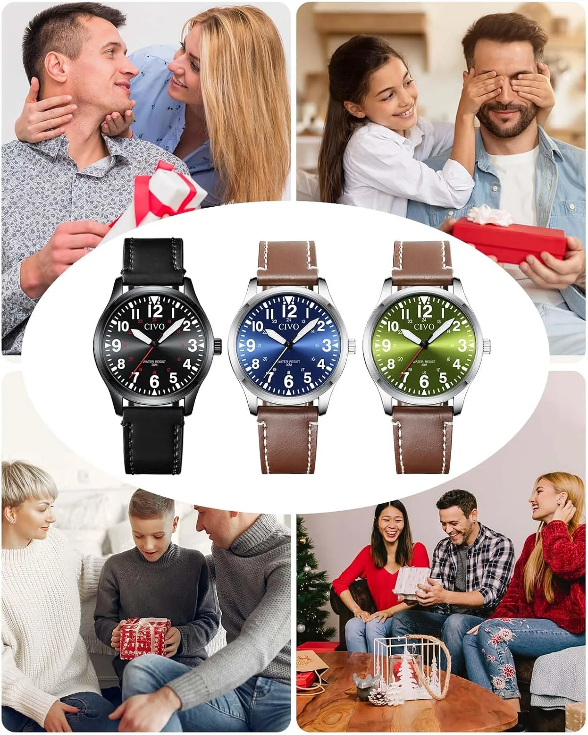 CIVO Military Watch for Men Waterproof: Analog Mens Watches Classic- Field Wrist Watches for Man