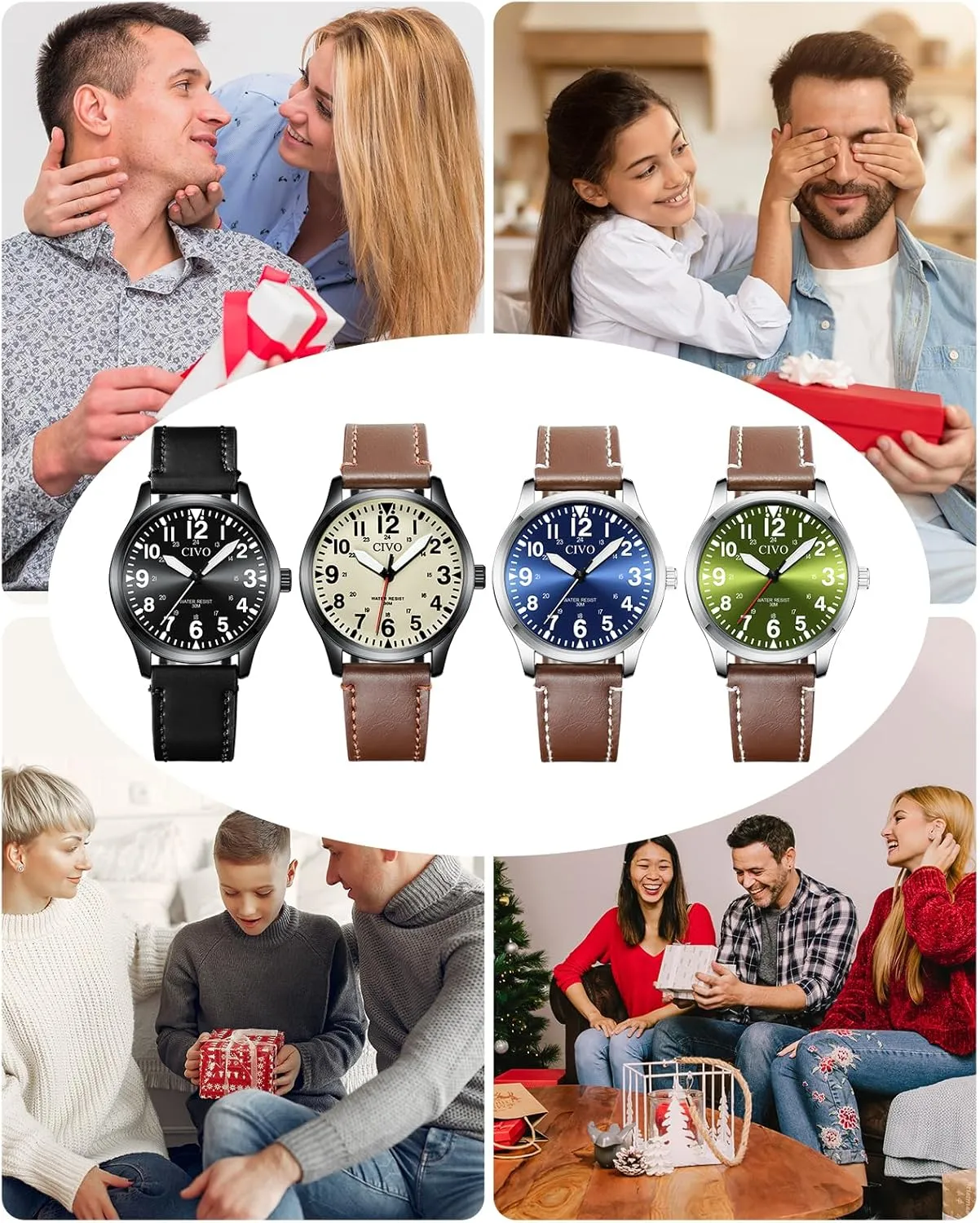 CIVO Military Watch for Men Waterproof: Analog Mens Watches Classic- Field Wrist Watches for Man