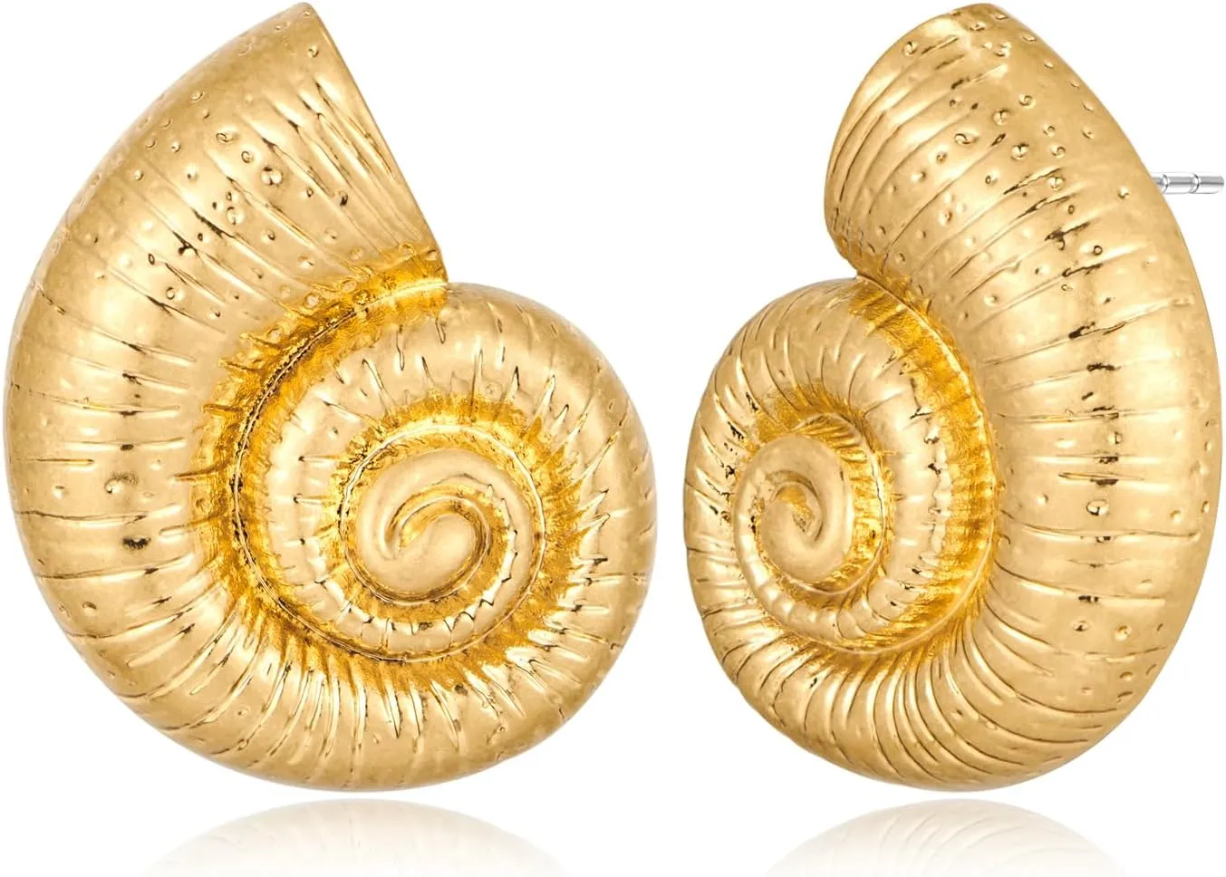 CLASSYZINT Shell Earrings Gold Boho Ocean Conch Stud Earrings