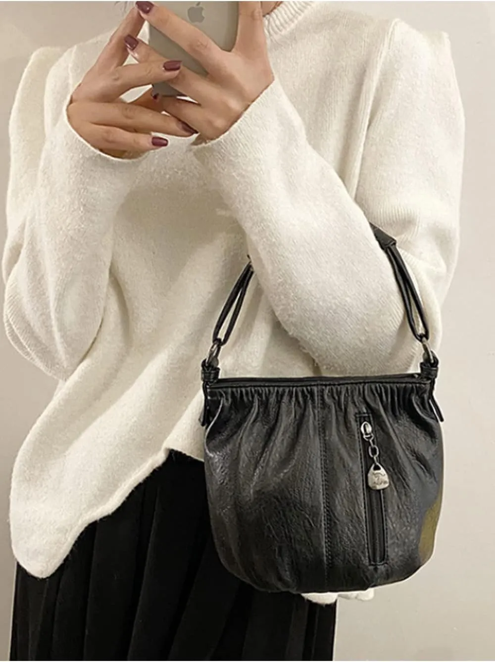 Clutch Bags for Women Small Crossbody Bags Bucket bags Soft Leather Handbag Purse Satchel
