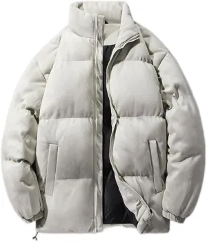 Coat Thickened Cotton-Padded Jacket Down Jacket Cotton-Padded Men's Winter Couple Cotton-Padded Coat(X-Large)