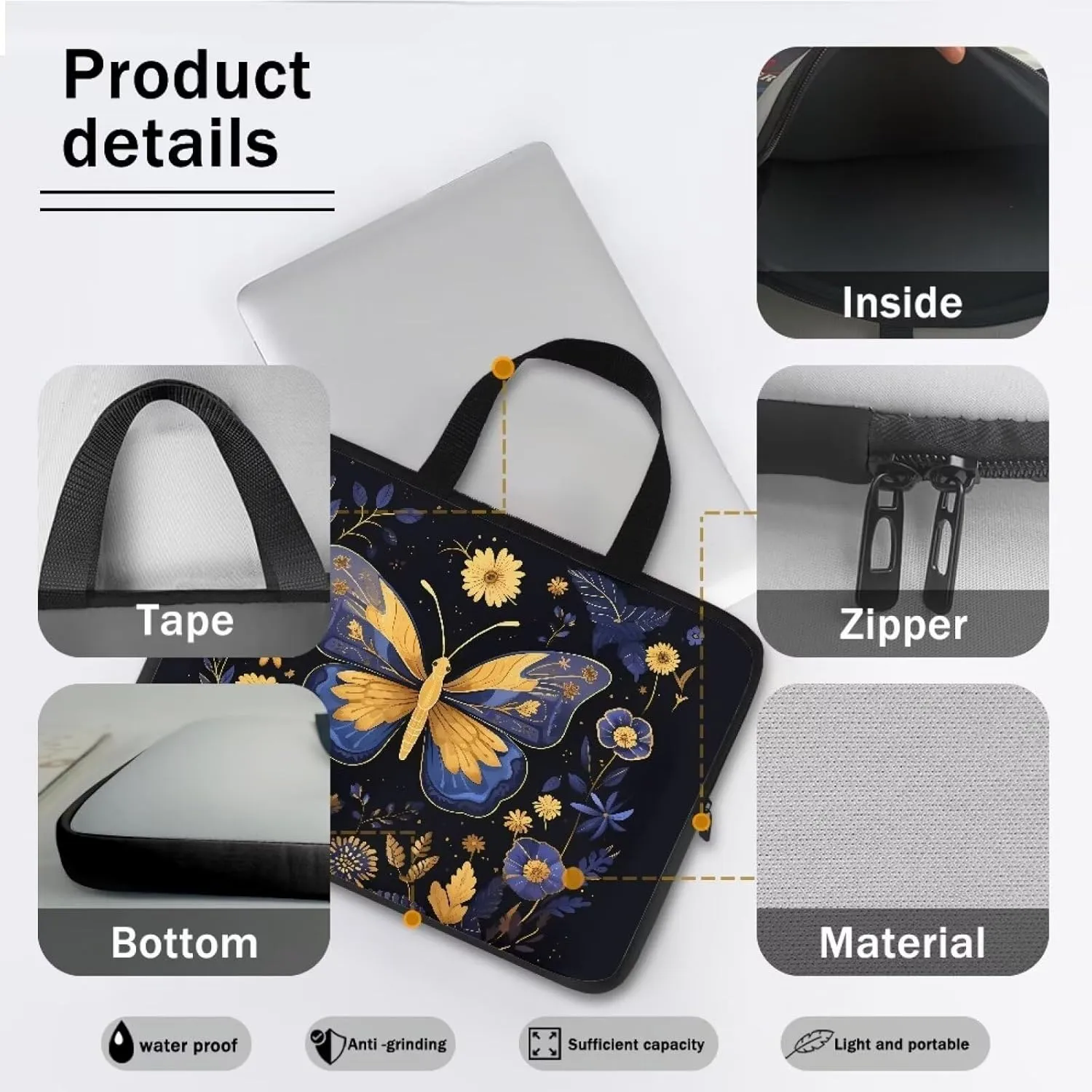 Coloranimal Computer Bags for Women and Men,10 Inch - 17 Inch Laptop Briefcases Laptop Messenger & Shoulder Bags