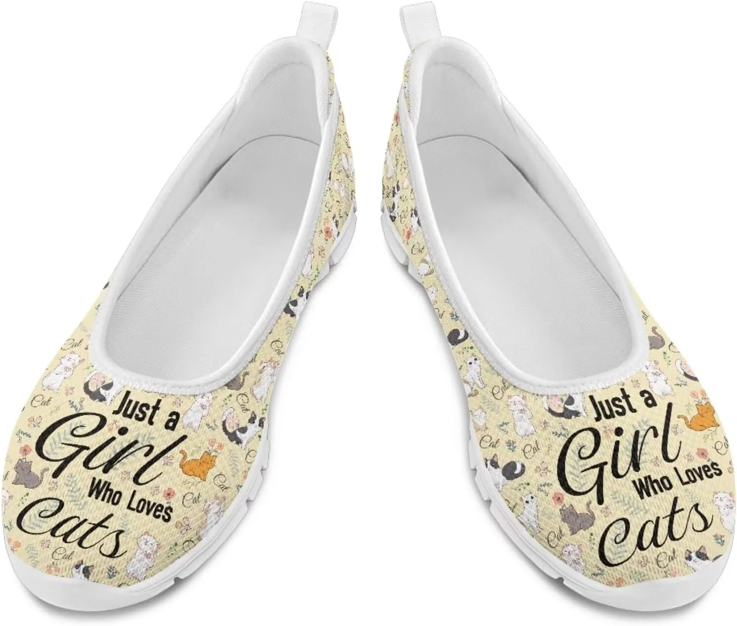 Coloranimal Flats for Women Loafers Shoes Walking Shoes Mesh Flats Athletic Shoes Casual Flats Comfortable Travel Shoes Slip On Flats