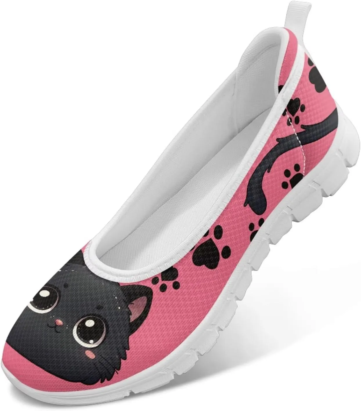 Coloranimal Flats for Women Loafers Shoes Walking Shoes Mesh Flats Athletic Shoes Casual Flats Comfortable Travel Shoes Slip On Flats