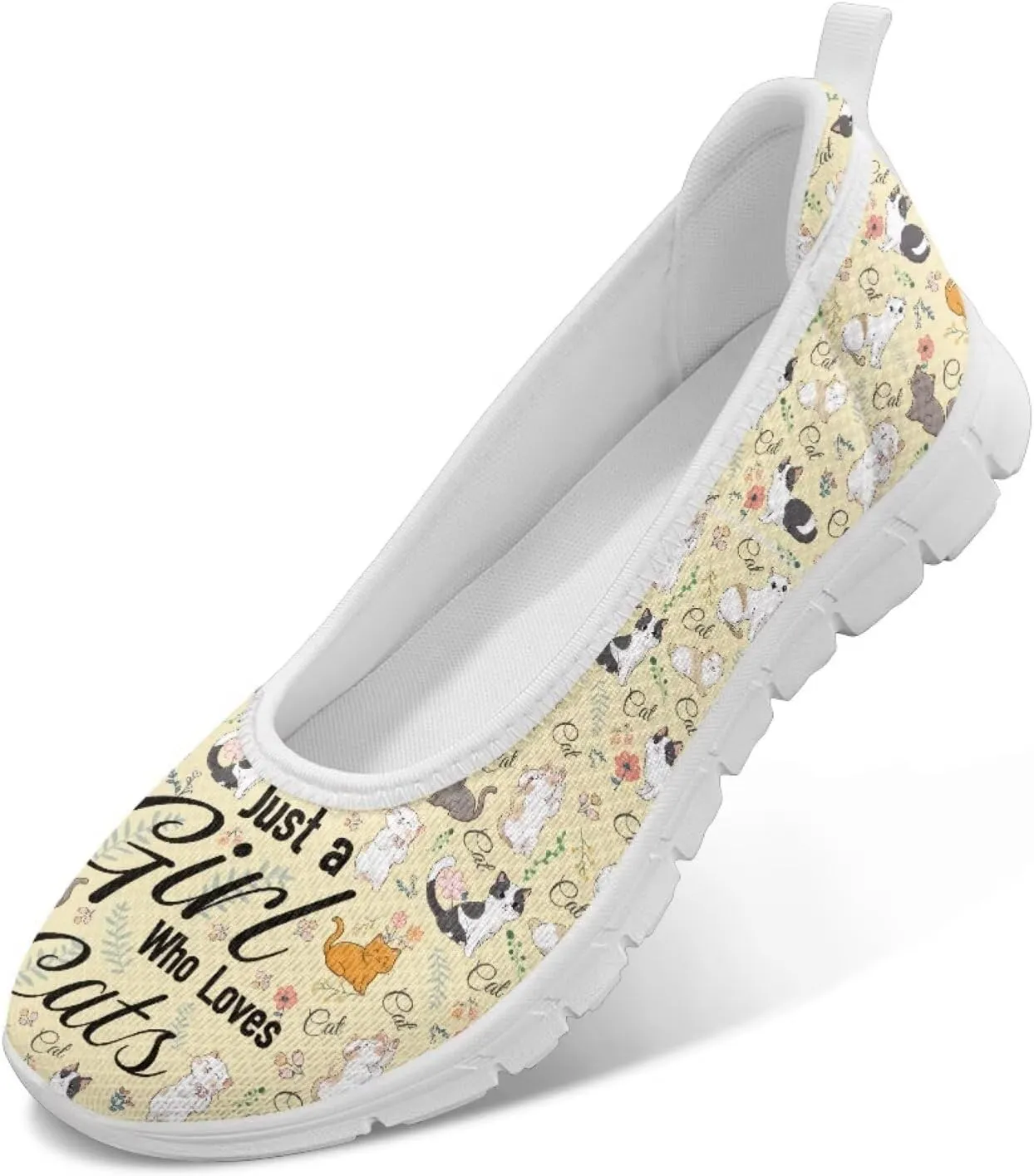 Coloranimal Flats for Women Loafers Shoes Walking Shoes Mesh Flats Athletic Shoes Casual Flats Comfortable Travel Shoes Slip On Flats