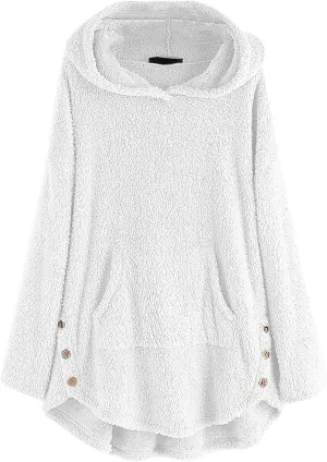 COTECRAM Winter Coats for Women 2023 Fashion Plus Size Sharpa Jacke Button Down Fleece Jacket Fuzzy Warm Hoodie Outwear