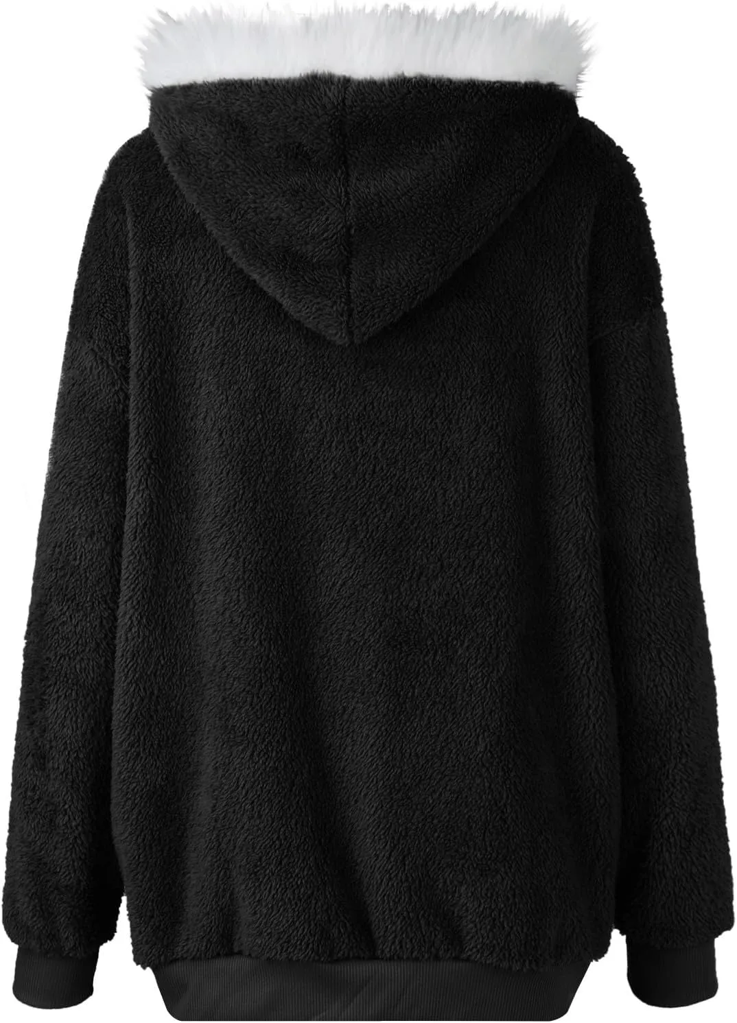 COTECRAM Women's 2023 Winter Warm Sherpa Lined Coat Fashion Plus Size Fleece Jackets Zip Up Hoodies Plush Sweatshirt Outwear