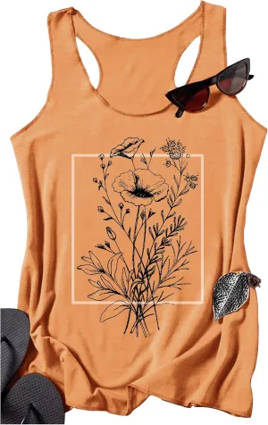 Country Concert Tank Tops Women Vintage Sunshine Racerback Tank Tops Summer Casual Classic-Fit Sleeveless T Shirt Cami
