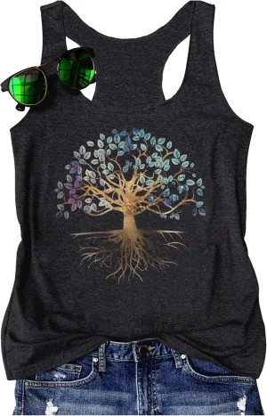Country Concert Tank Tops Women Vintage Sunshine Racerback Tank Tops Summer Casual Classic-Fit Sleeveless T Shirt Cami