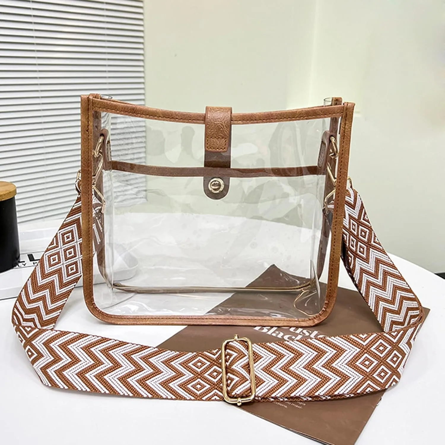 Crossbody Bags for Woman Trendy Women Bag Fashion Transparent Shoulder Bag Color Leopard Shoulder Strap Crossbody