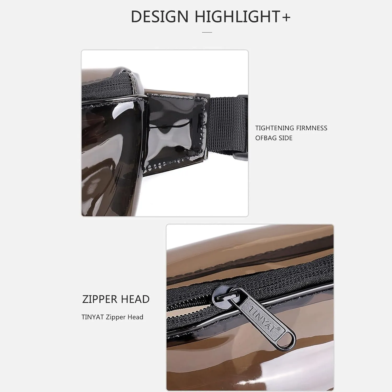 Crossbody Handbag for Women Woman Fanny Pack Transparent Clear Jelly Messenger Bag Waist Travel Fanny Bag Sling