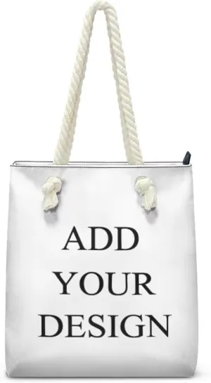 Custom Tote Bag for Women Zipper Cloth Cotton Bags for Travel Casual Satchel Totes