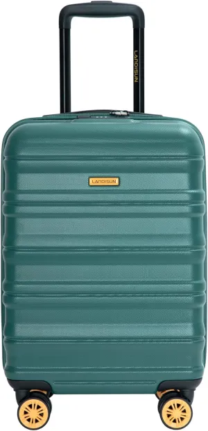 Durable and Secure Carry On Luggage with 360 Spinner Wheels, TSA, 18.5 Inches, Dark Green