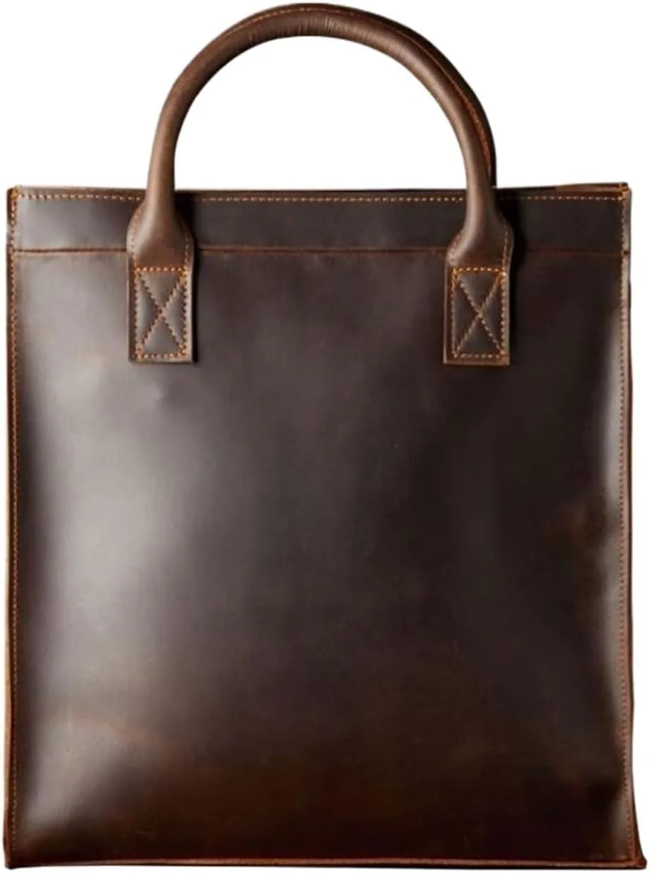 DUSTMAN Business Briefcases Mens Handbags Genuine Leather Carrying Cases Laptop Bags Messenger Shoulder Bags