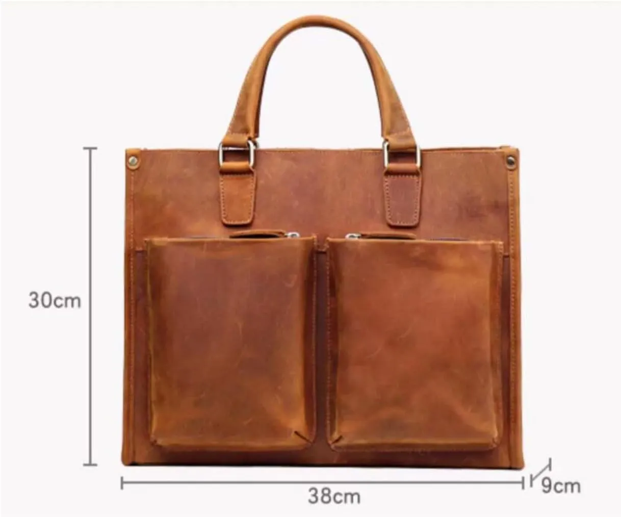 DUSTMAN Business Handbags Briefcases Mens Messenger Shoulder Bags Genuine Leather Carrying Cases Laptop Bags