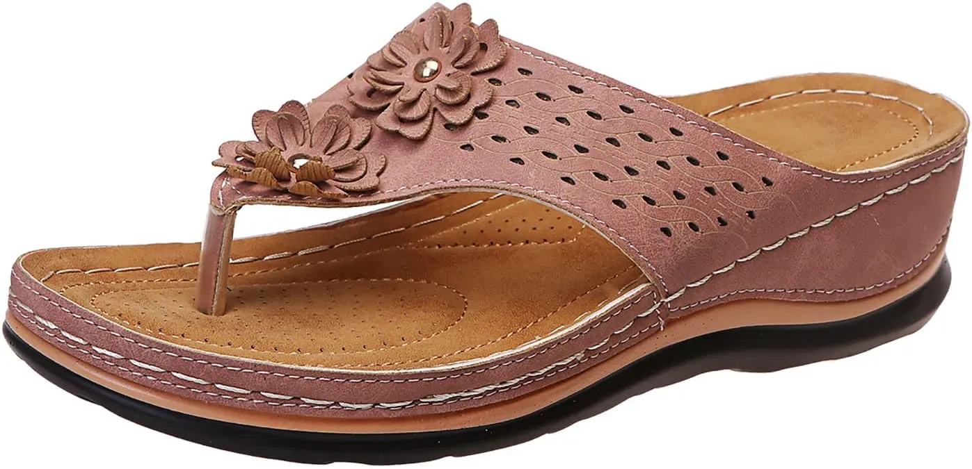 Eduavar Orthopedic Sandals for Women, Black Sandals Women Wide Width Open Toe Sandals Comfy Platform Sandals Travel Shoes